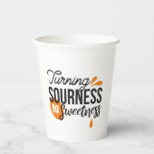 Gobelets En Papier Message de vie positif - Transformer l'acide en su (Recto)