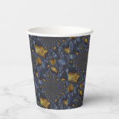 Gobelets En Papier Métal Moulé or et argent bleu (Verso)