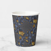 Gobelets En Papier Métal Moulé or et argent bleu (Gauche)