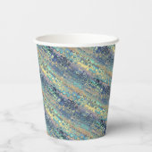 Gobelets En Papier Metallic Pastel Lights Blue Pattern (Verso)