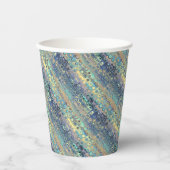 Gobelets En Papier Metallic Pastel Lights Blue Pattern (Recto)