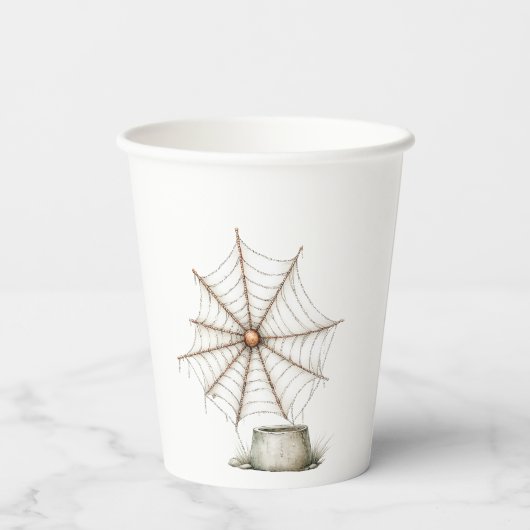 Gobelets En Papier Mete Halloween Spider & Web (Verso)