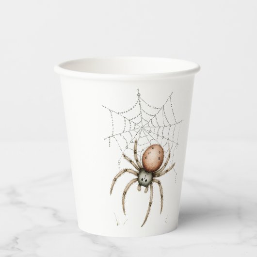 Gobelets En Papier Mete Halloween Spider & Web (Recto)