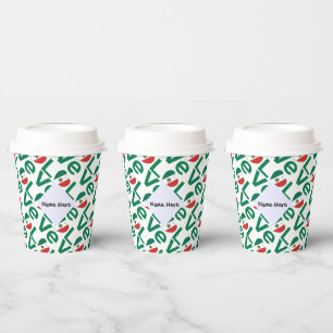 Gobelets En Papier Mexico Cœur Drapeau Vert AMOUR