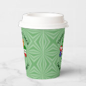 Gobelets En Papier Mexico Ireland USA Shamrock Personalized Text (Droite)