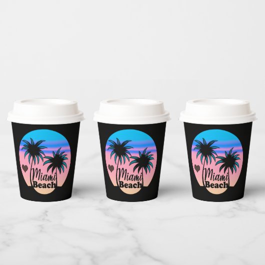 Gobelets En Papier Miami Beach (Multi)