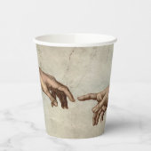 Gobelets En Papier Michaelangelo mains création adam dieu (Gauche)