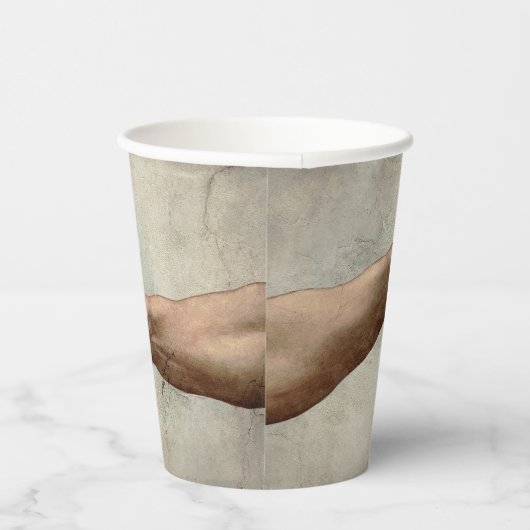 Gobelets En Papier Michaelangelo mains création adam dieu (Droite)