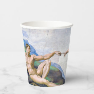 Gobelets En Papier Michelangelo - Création d'Adam, Chapelle Sixtine