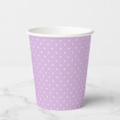 Gobelets En Papier Micro pois blanc - Lilas doux (Verso)