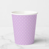 Gobelets En Papier Micro pois blanc - Lilas doux (Gauche)