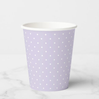 Gobelets En Papier Micro pois de printemps | Lavande poussiéreuse
