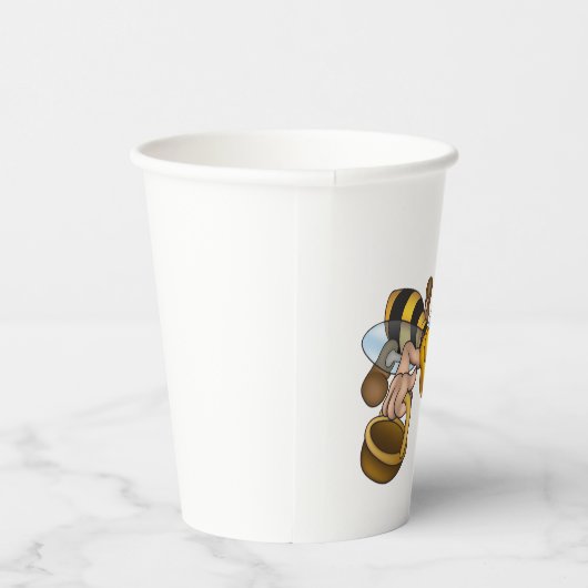 Gobelets En Papier Miel abeille avec paniers Amusants Animation Bee (Droite)