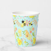 Gobelets En Papier Miel Bee Pastel Bleu (Droite)