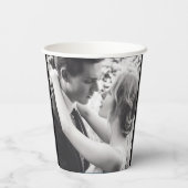 Gobelets En Papier Mieux vaut tard que jamais photo de mariage noir (Verso)