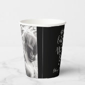 Gobelets En Papier Mieux vaut tard que jamais photo de mariage noir (Droite)