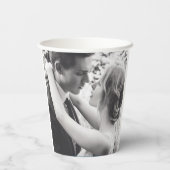 Gobelets En Papier Mieux vaut tard que jamais photo mono de mariage (Verso)