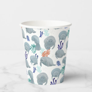 Gobelets En Papier Mignées Manates Avec Motif Bulles