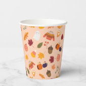 Gobelets En Papier Mignon Automne (Verso)