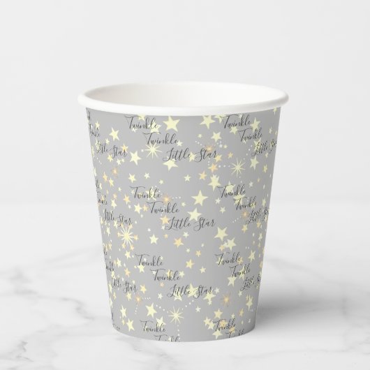 Gobelets En Papier Mignon Genre Neutre Twinkle Twinkle Little Star (Recto)