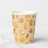 Gobelets En Papier Mignon Thanksgiving Turquie Motif (Verso)