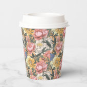 Gobelets En Papier mignon vintage carrelé motif (Verso)