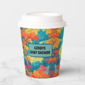 Gobelets En Papier mignonne aquarelle automne baby shower (Recto)