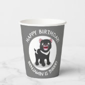 Gobelets En Papier Mignonne diable de Tasmanie personnalisation dessi (Verso)