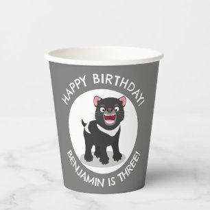 Gobelets En Papier Mignonne diable de Tasmanie personnalisation dessi
