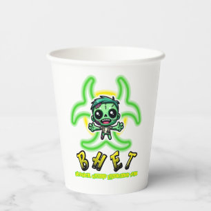 Gobelets En Papier Mignonne, drôle de zombie