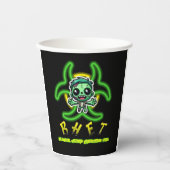 Gobelets En Papier Mignonne, drôle de zombie (Recto)