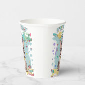 Gobelets En Papier Mignonne French Bulldog Pastel C'est mon anniversa (Droite)