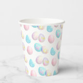 Gobelets En Papier Mignonne lapin de Pâques 01 (Verso)