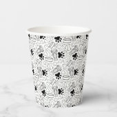 Gobelets En Papier Mignonne long Haired Dachshund Chien de saucisse (Verso)