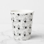 Gobelets En Papier Mignonne long Haired Dachshund Chien de saucisse (Droite)