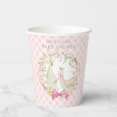 Gobelets En Papier Mignonne Maman & Petite Oie En vichy Baby shower F (Verso)