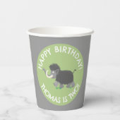 Gobelets En Papier Mignonne mammouth laineux personnalisées dessin an (Verso)