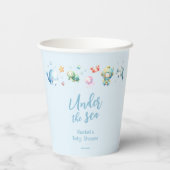 Gobelets En Papier Mignonne sous le Baby shower marin (Verso)