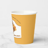 Gobelets En Papier Mignonne Turquie Thanksgiving (Gauche)