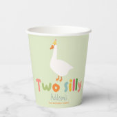 Gobelets En Papier Mignonne Two Silly Farmyard Goose 2nd Birthday Gre (Verso)
