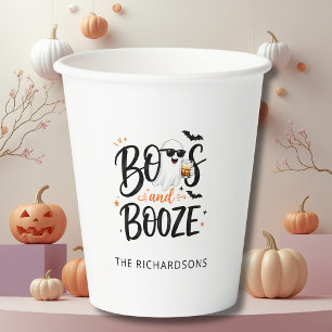 Gobelets En Papier Mignons fantômes Boos et boissons Halloween