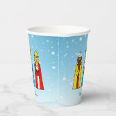 Gobelets En Papier Mignons hommes sages de Noël sur des tasses de pap (Droite)