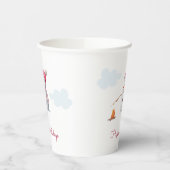 Gobelets En Papier Mignons marshmallows de neige roses (Gauche)