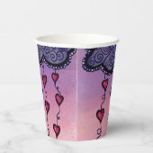 Gobelets En Papier Mignons nuages et coeurs art (Droite)