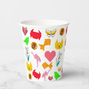 Gobelets En Papier Mikitiez origami cancer bijou d'été animal chat