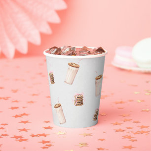 Gobelets En Papier Milk et biscuits Fille Premier anniversaire Fête