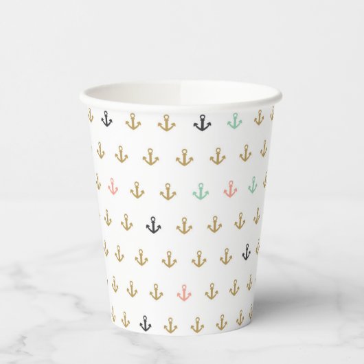 Gobelets En Papier Mini Anchor Pattern (Gauche)
