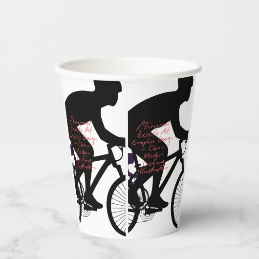 Gobelets En Papier Minimal Bicycle Art (Recto)
