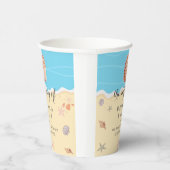 Gobelets En Papier Minimal Blue Ocean Summer Wedding (Droite)