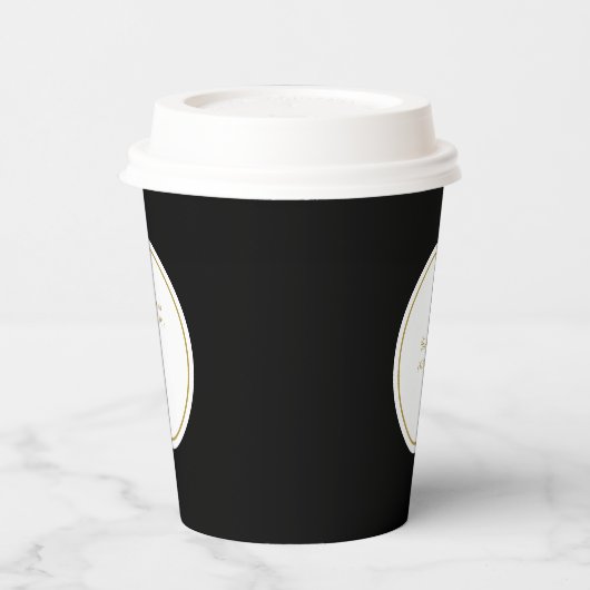 Gobelets En Papier Minimal Cette boisson appartient à Nom personnalis (Gauche)